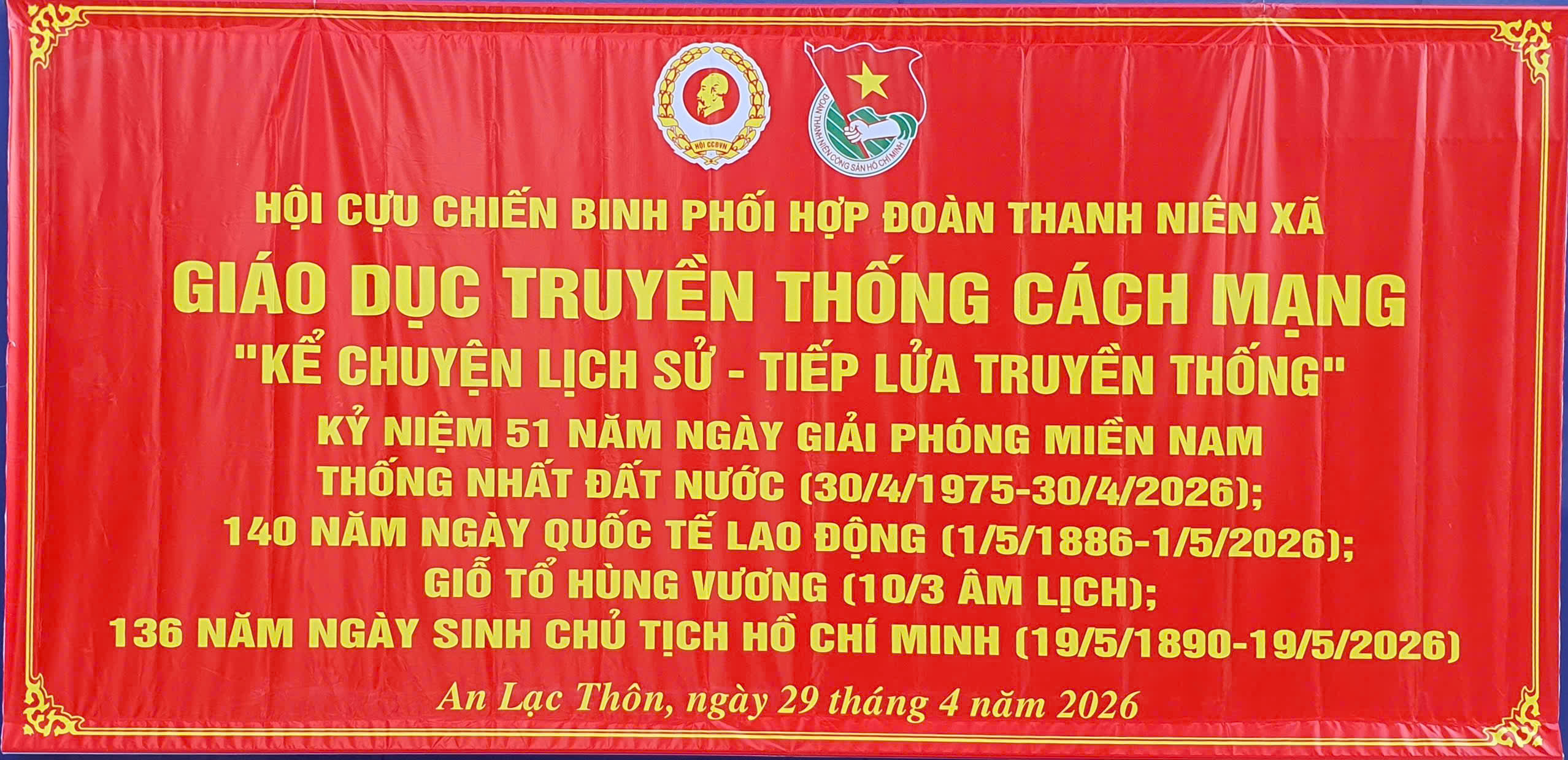 Đoàn Trường THCS & THPT An Lạc Thôn phối hợp Hội cựu chiến binh và Đoàn xã tổ chức hoạt động giáo dục truyền thống cách mạng “Kể chuyện lịch sử – Tiếp lửa truyền thống”