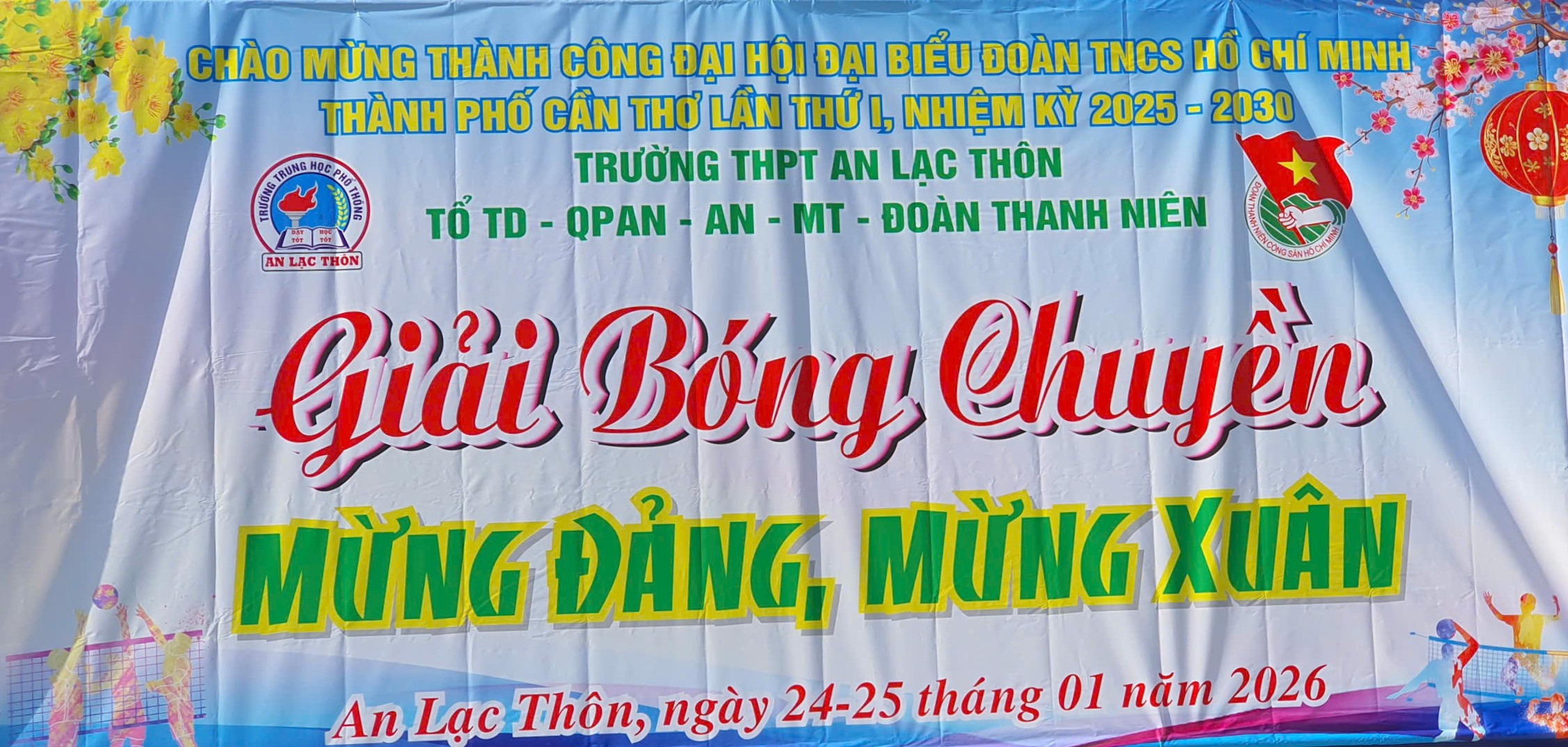 Trường THPT An Lạc Thôn tổ chức giải bóng chuyền mừng Đảng, mừng Xuân Bính Ngọ
