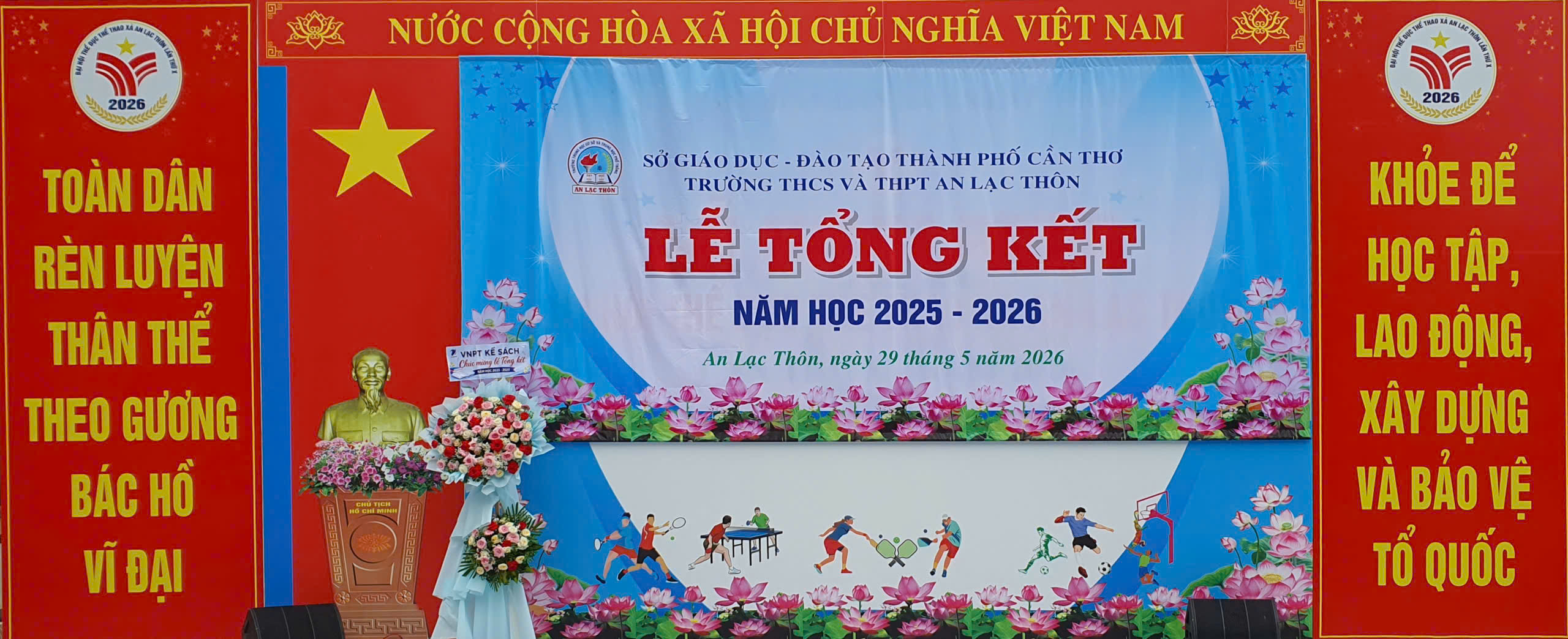 Trường THCS & THPT An Lạc Thôn tổ chức Lễ tổng kết năm học 2025–2026