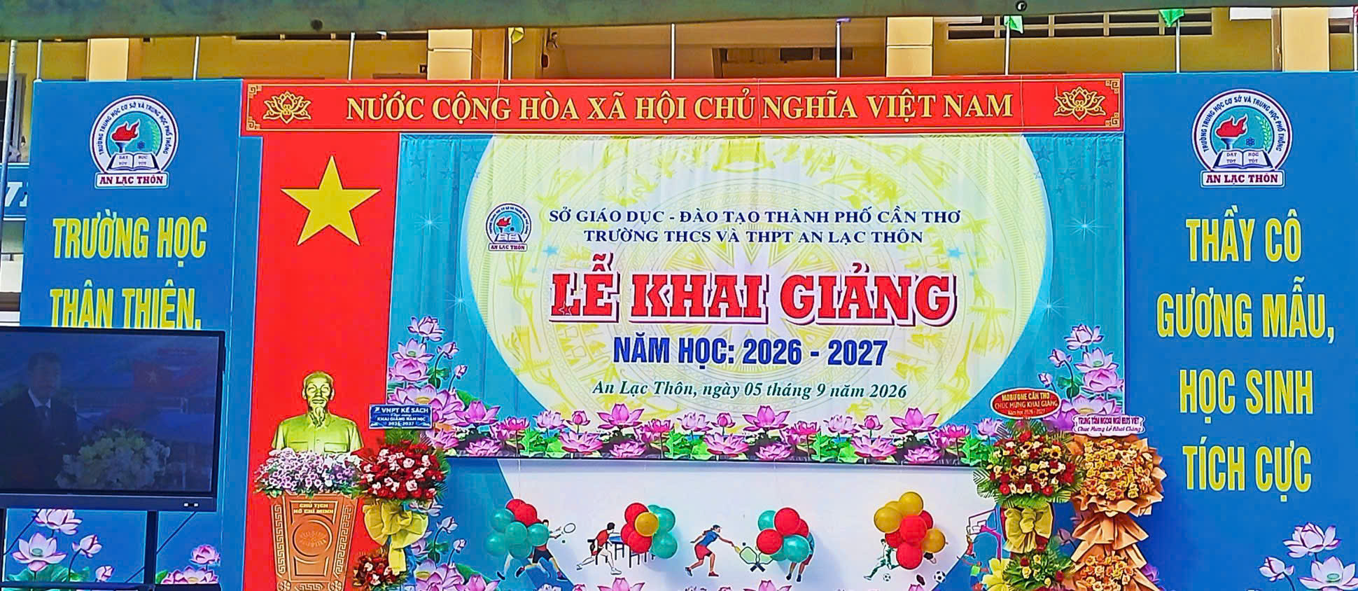 Trường THCS và THPT An Lạc Thôn tổ chức Lễ khai giảng năm học 2026–2027