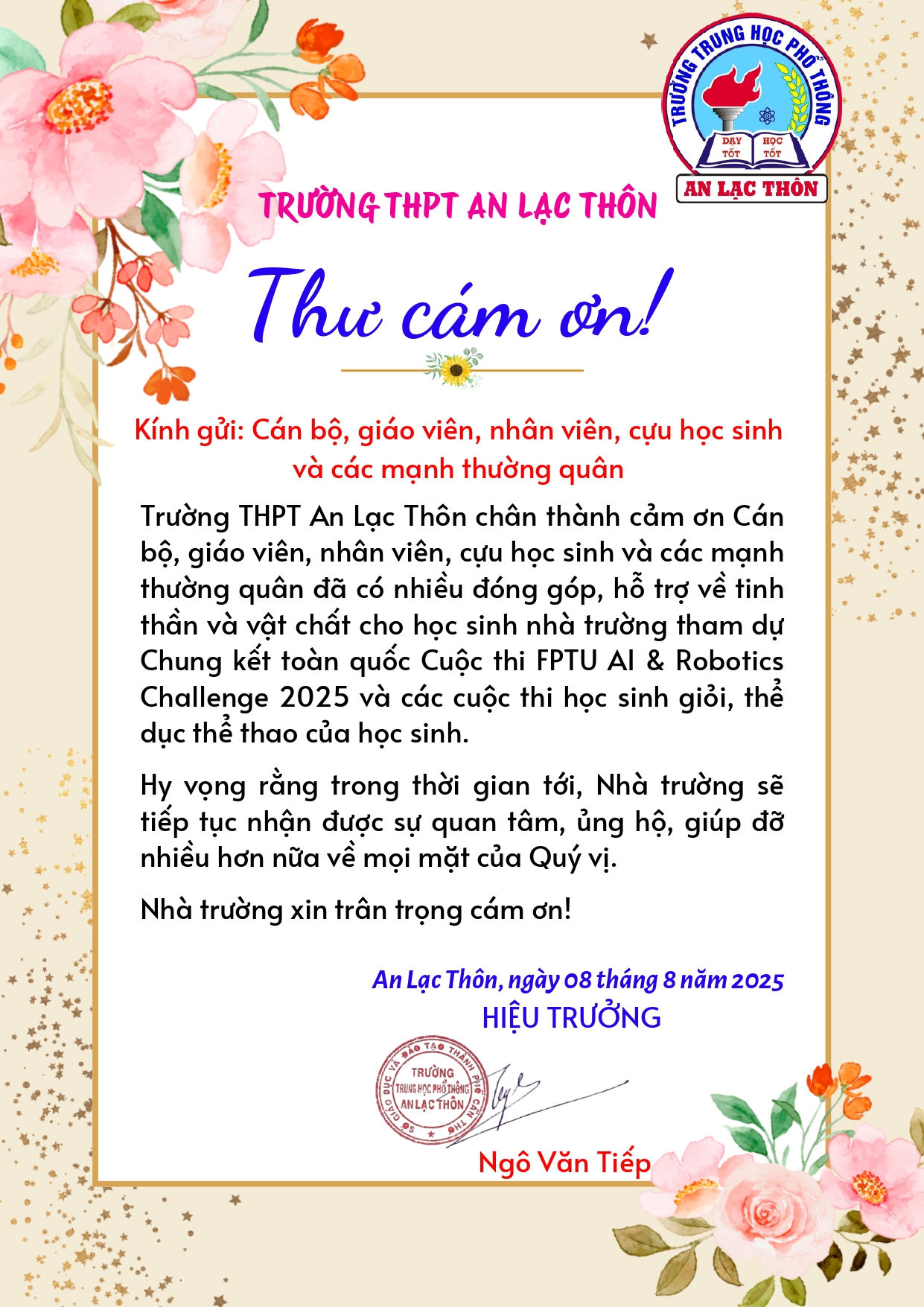 Thư cám ơn