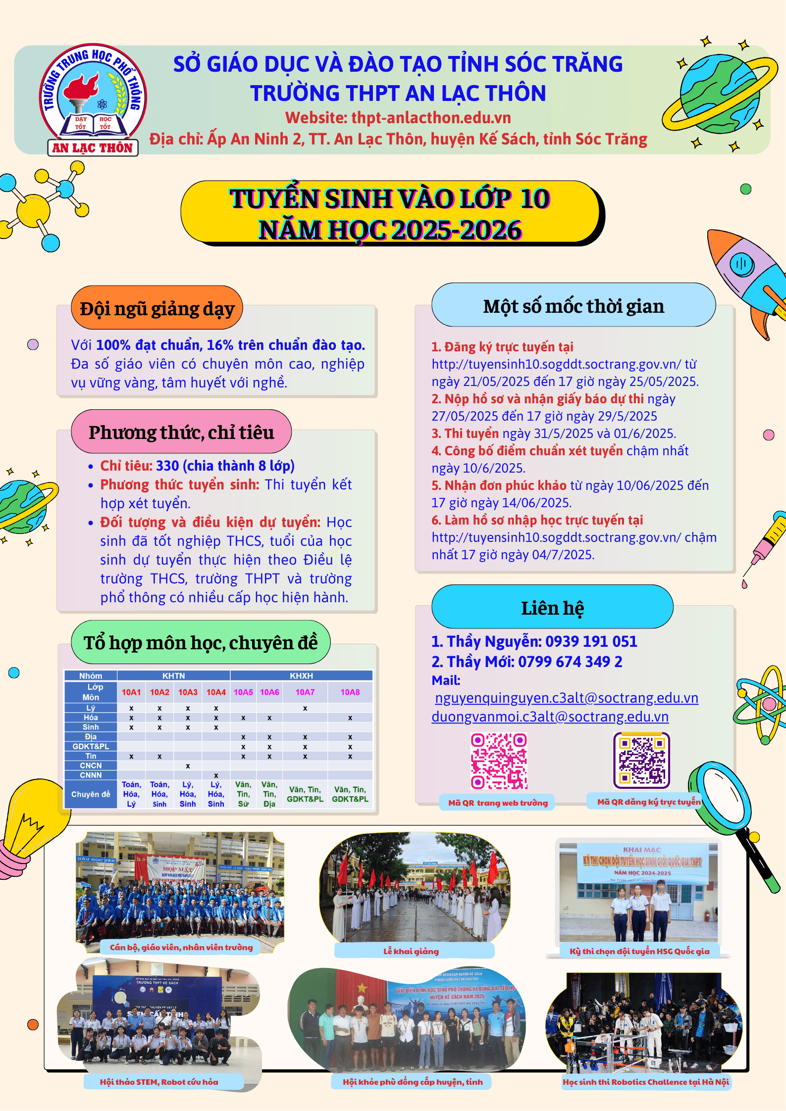 Trường THPT An Lạc Thôn tuyển sinh lớp 10 năm học 2025-2026