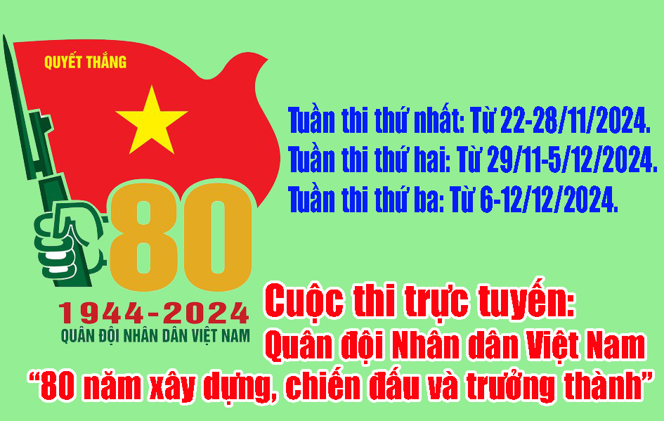 Cuộc thi trực tuyến “Quân đội Nhân dân Việt Nam – 80 năm xây dựng, chiến đấu và trưởng thành”