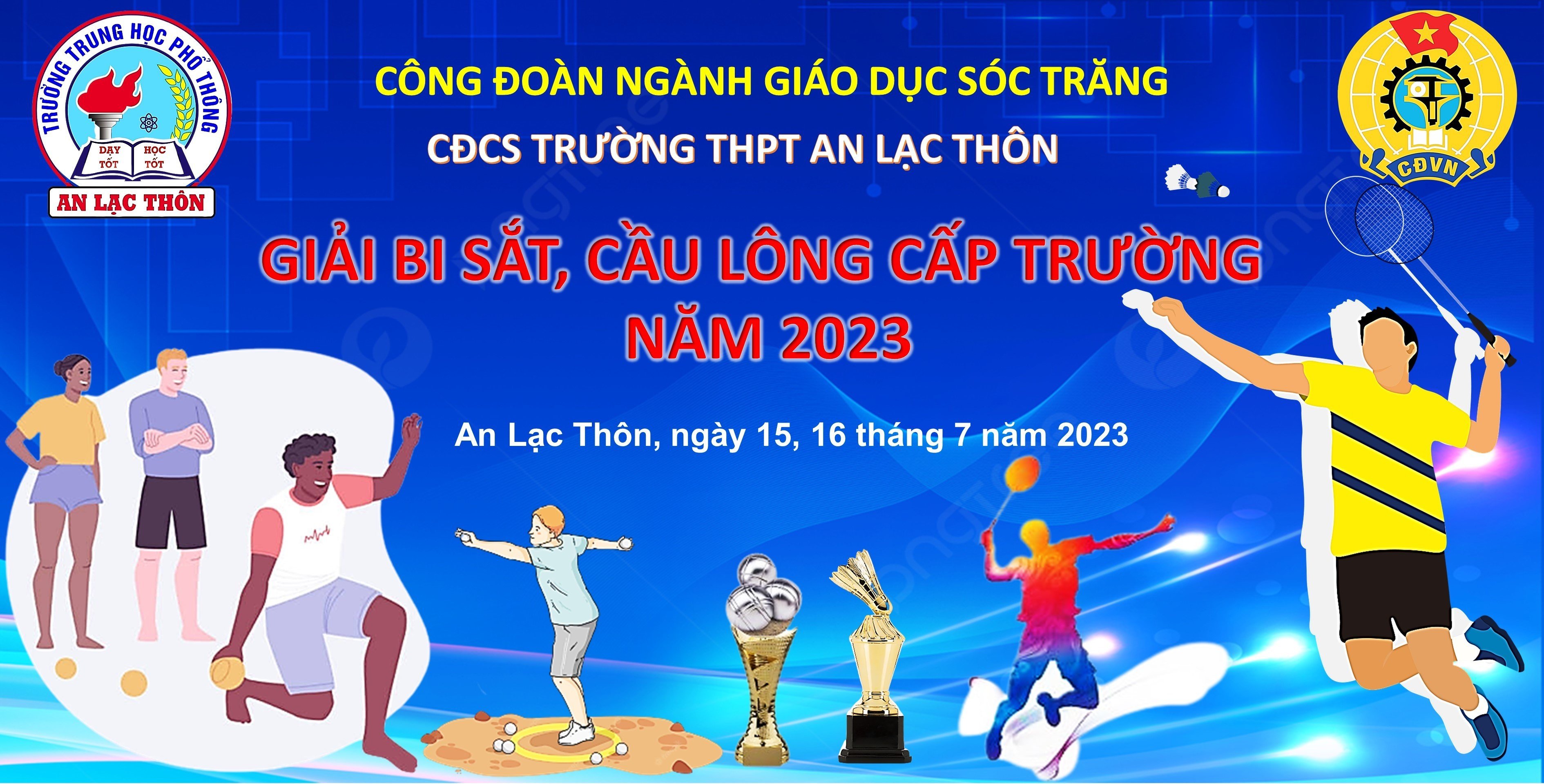 Kế hoạch tổ chức Giải bi sắt, cầu lông cấp trường năm 2023