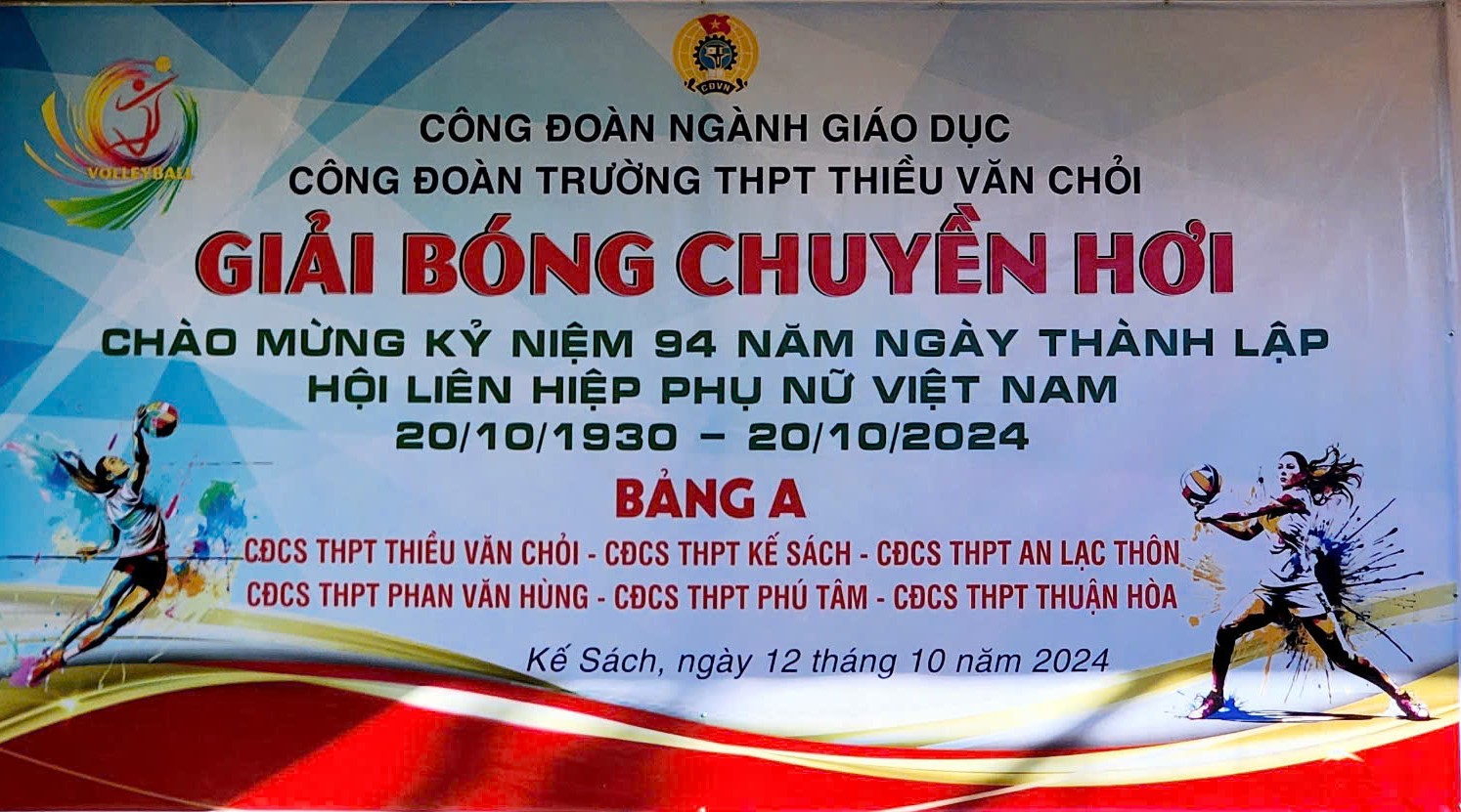 Giải bóng chuyền hơi  chào mừng kỉ niệm 94 năm Ngày thành lập Hội Liên hiệp Phụ nữ Việt Nam (20/10/1930 – 20/10/2024)