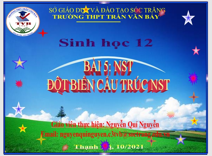 Bài 5 Đột biến cấu trúc NST