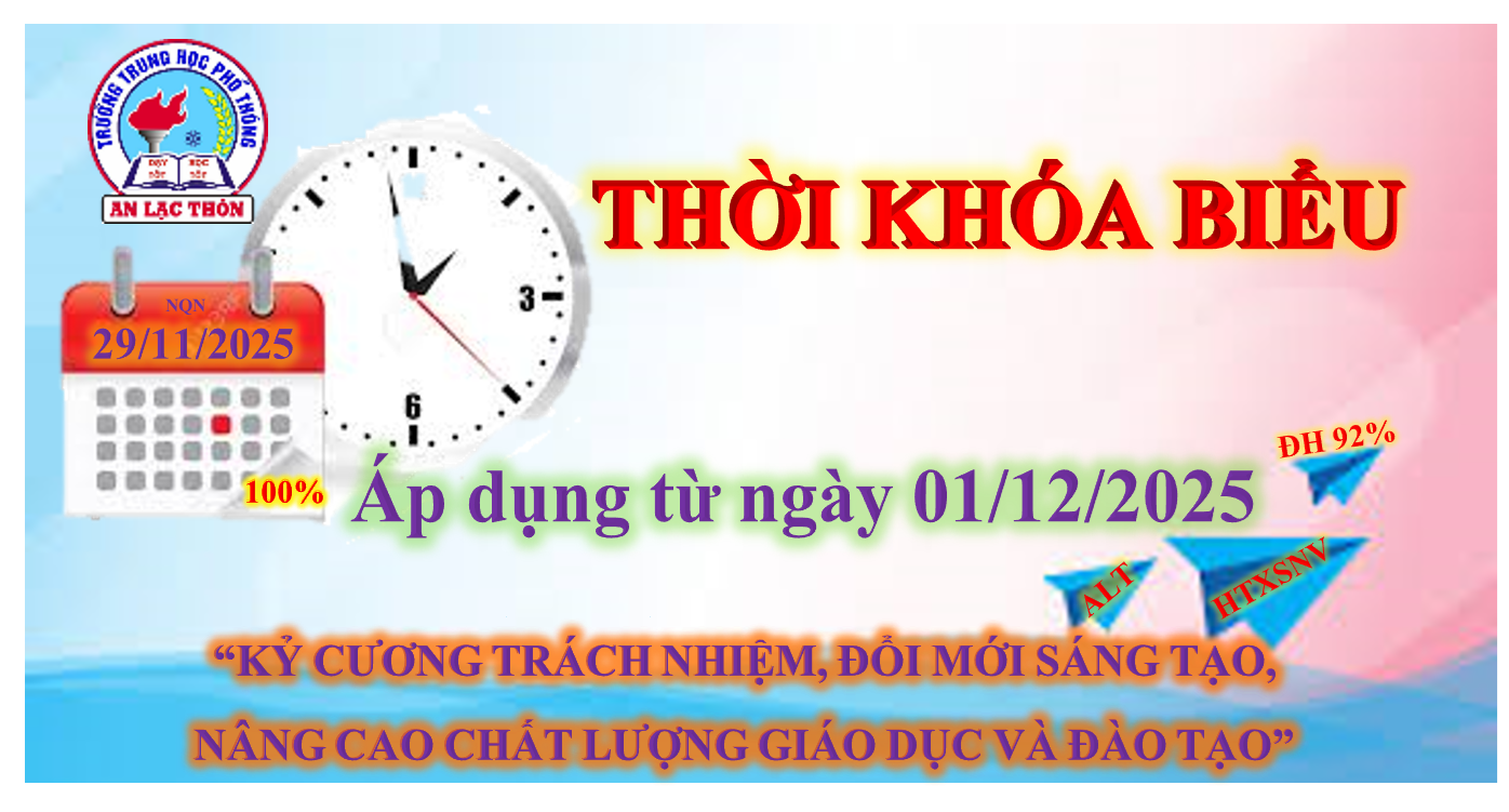 Thời khóa biểu áp dụng từ 01/12/2025