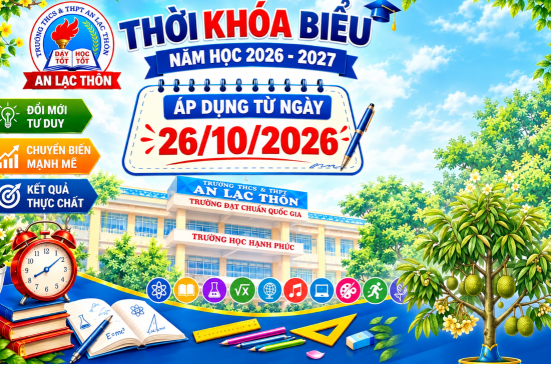Thời khóa biểu áp dụng từ 26/10/2026