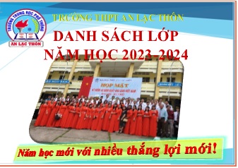 Danh sách lớp năm học 2023-2024